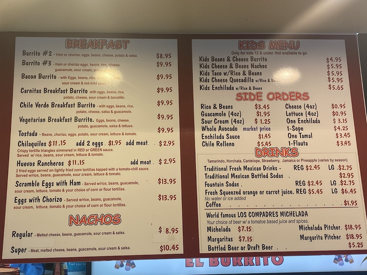 Taqueria El Burrito Menu - Image 2